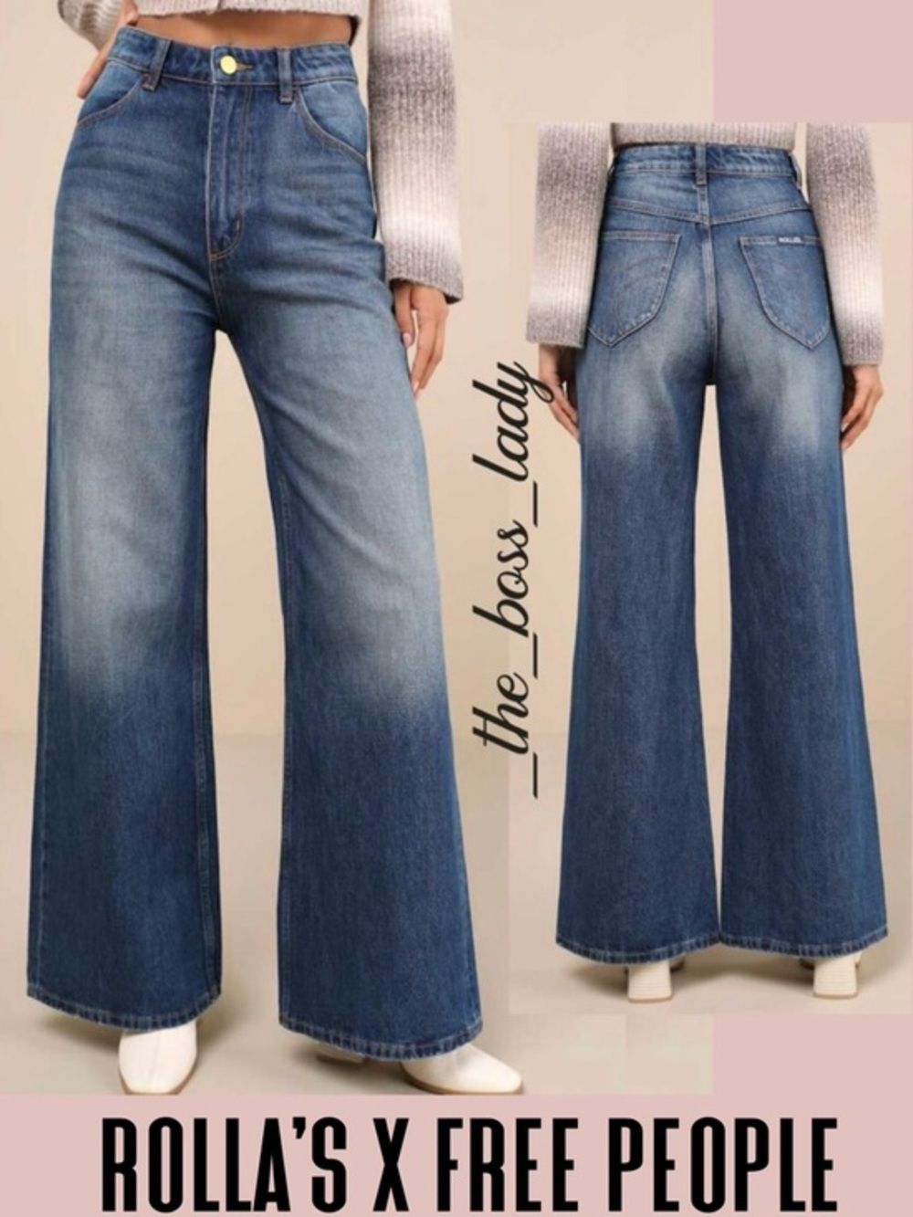 Rolla's flare jeans cotton boho high rise casual cozy 27